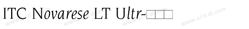 ITC Novarese LT Ultr字体转换